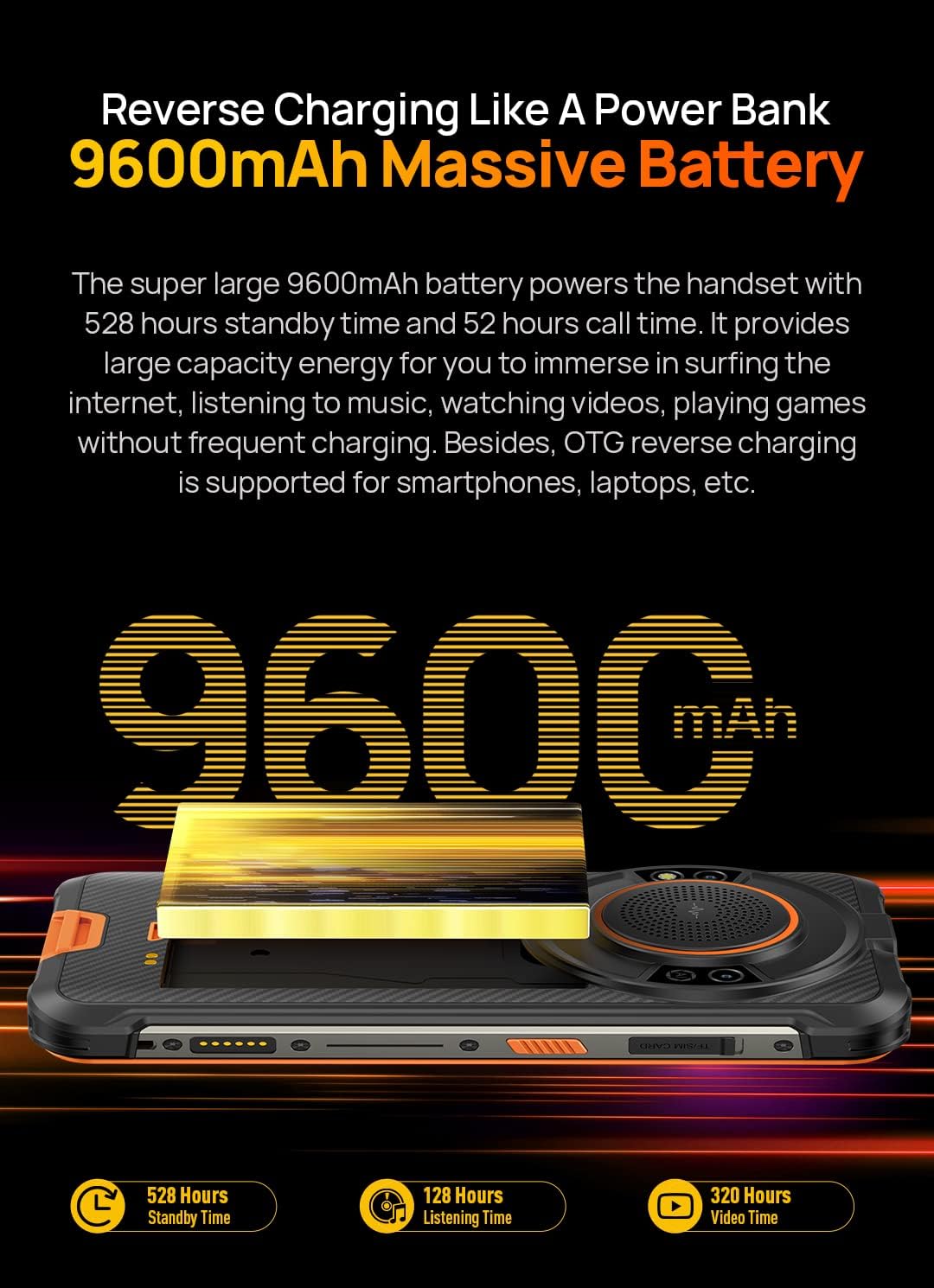 Ulefone ARMOR 16 PRO - Smartphone Rugged Android 12, Nero - immagine 6