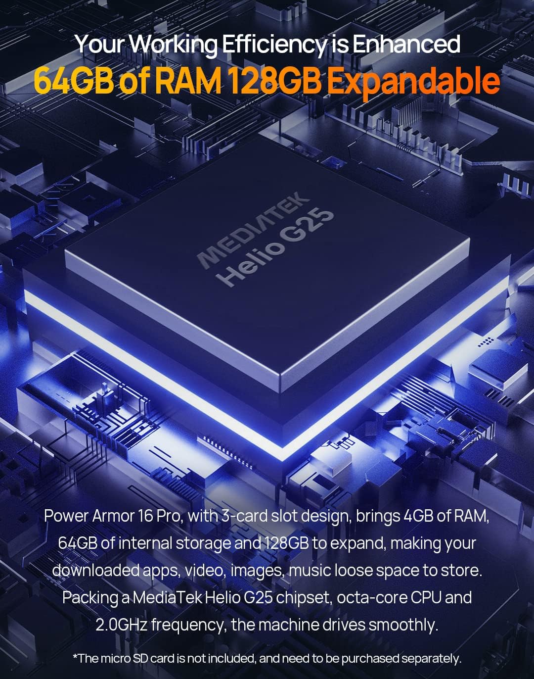 Ulefone ARMOR 16 PRO - Smartphone Rugged Android 12, Nero - immagine 7