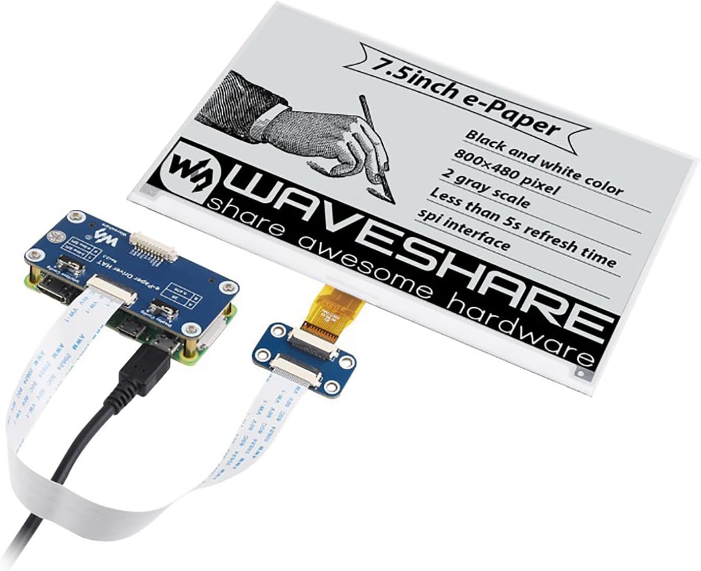 Display E-Ink 7.5 pollici 800x480 Pixel - immagine 3