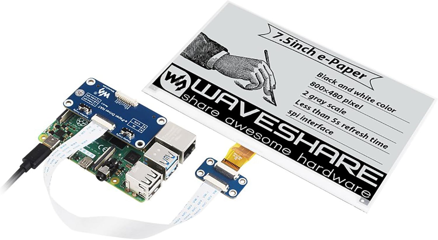 Display E-Ink 7.5 pollici 800x480 Pixel - immagine 4