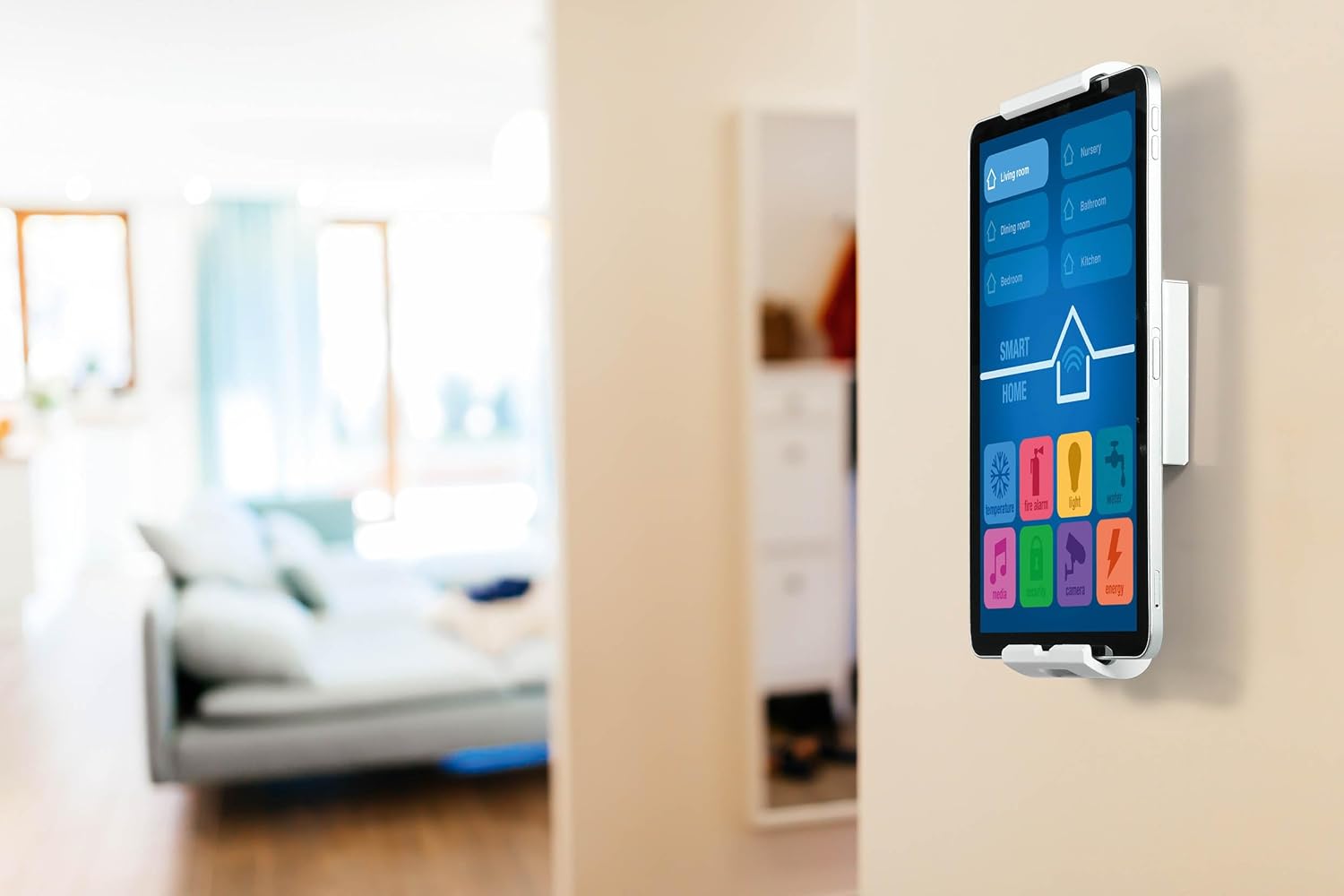 Durable Supporto da Parete per Tablet 7-13 pollici, Bianco - immagine 5