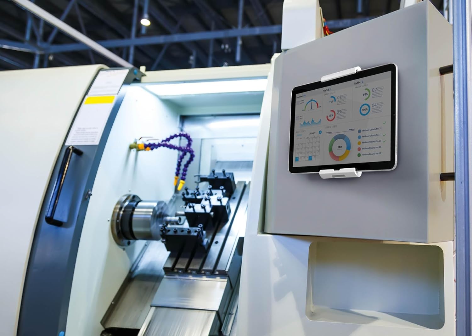 Durable Supporto da Parete per Tablet 7-13 pollici, Bianco - immagine 6