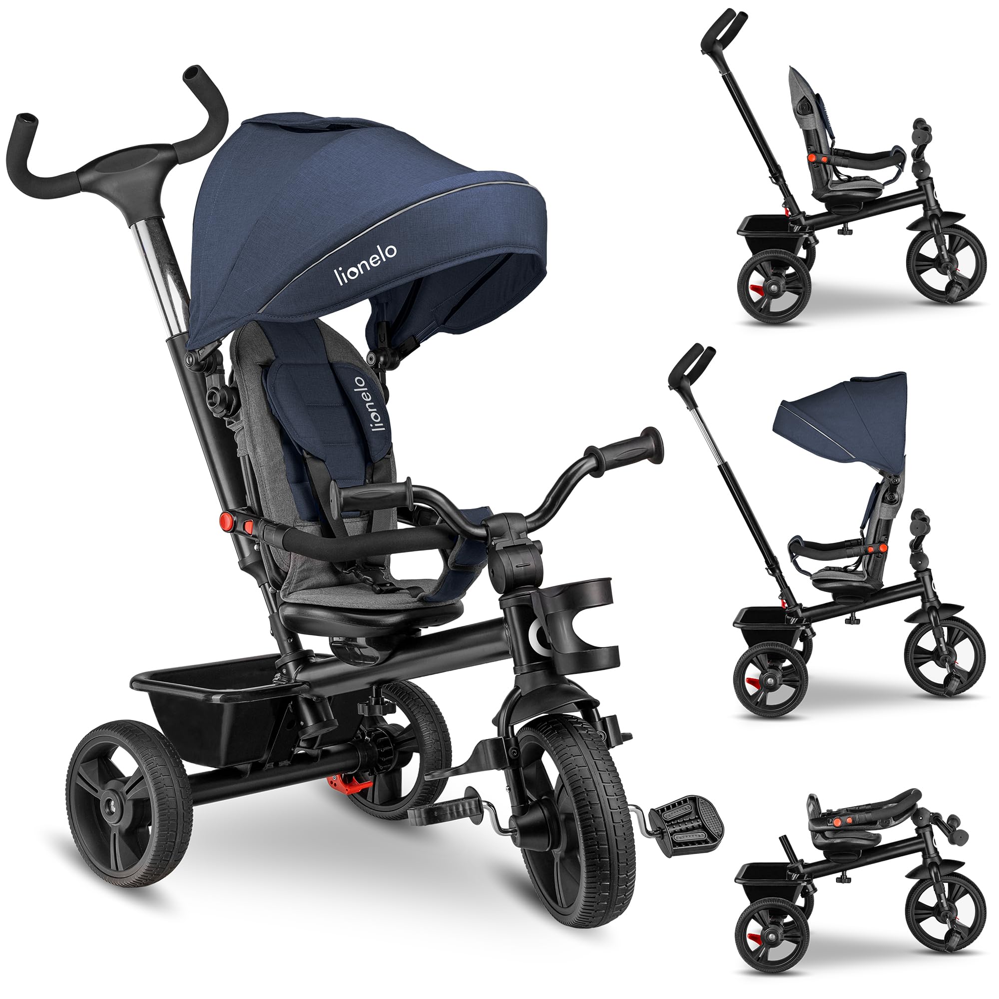Lionelo Haari 2 in 1 - Triciclo e Passeggino Pieghevole
