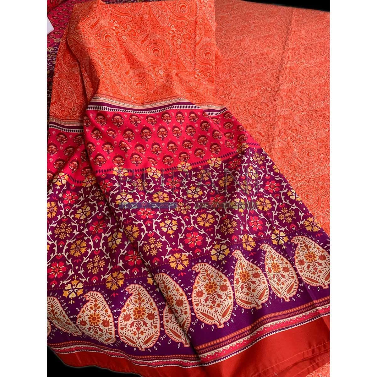 Bassetti Foulard, cotone, arancione, 270 x 270 cm