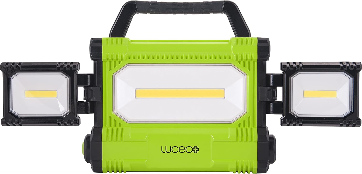 Luceco Luce da Lavoro LED Multidirezionale 50W, Nero/Verde - immagine 2