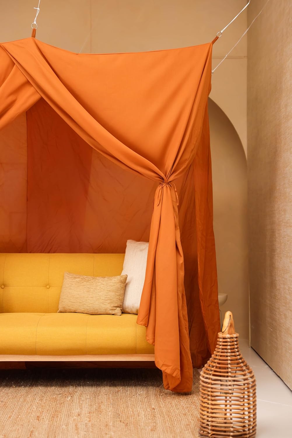 Baldacchino Caramello per Letto Singolo - immagine 5