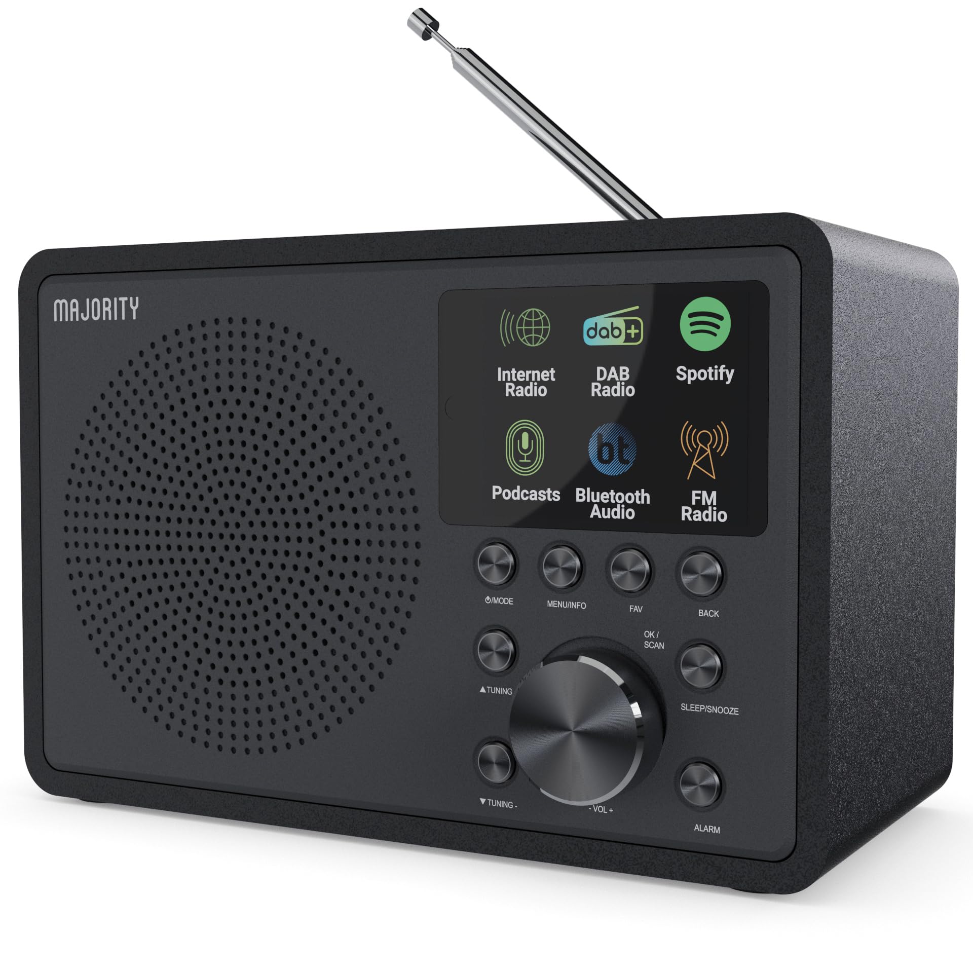 Majority Touro - Radio Portatile DAB con Wifi e FM