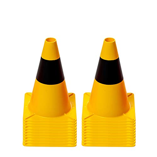 Flexibarrier Cono Traffico Flessibile 30cm, Nero/Giallo
