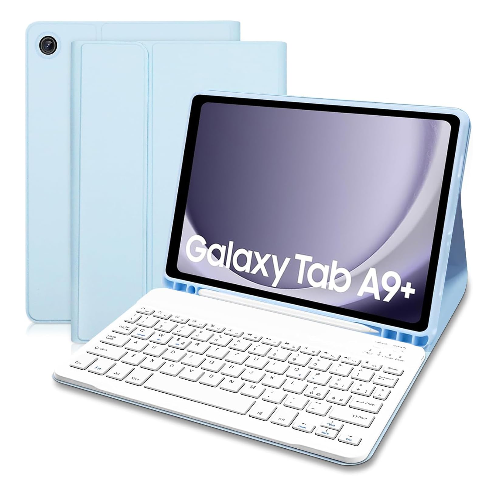Coezfe Custodia con Tastiera Italiana Bluetooth per Samsung Tab A9+ 11"