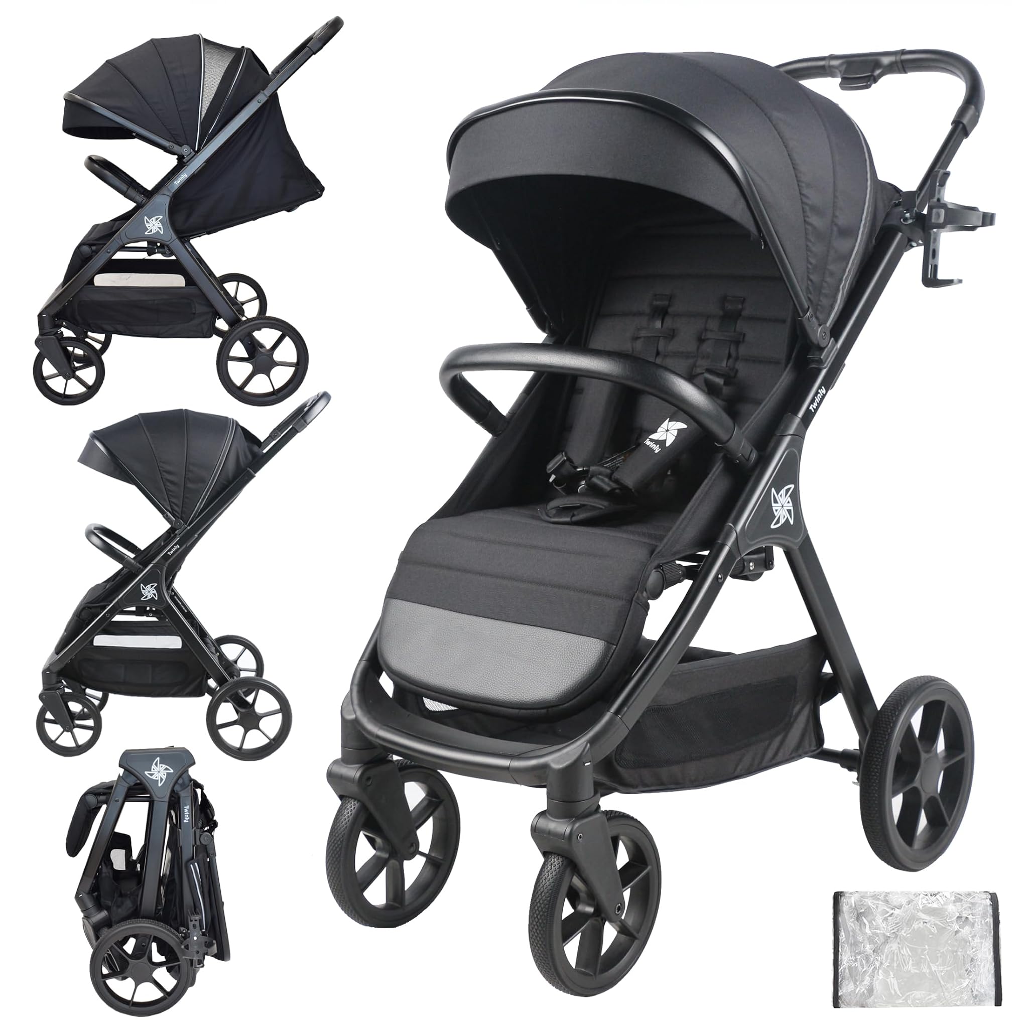 Twinly SPACELY - Passeggino per Bambini fino a 22 kg