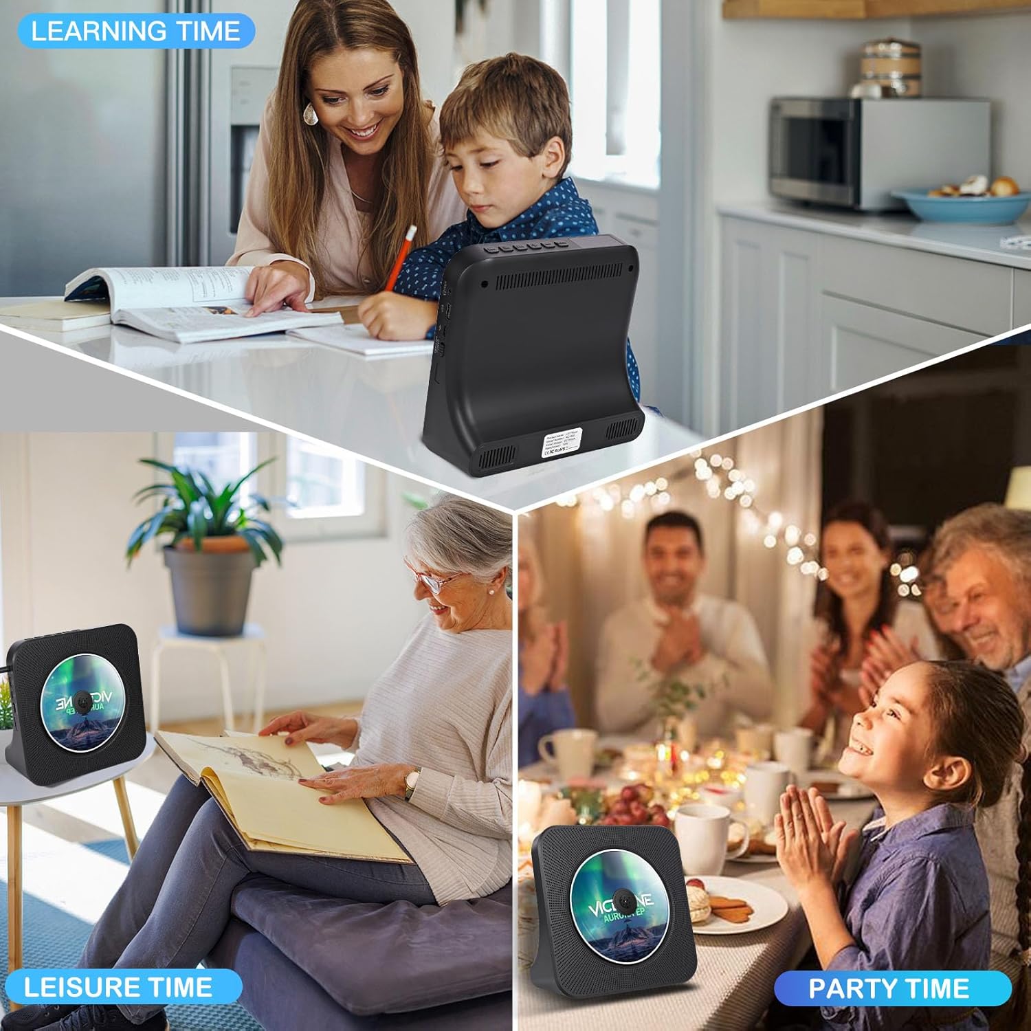 Lettore CD da Scrivania con Trasmettitore Bluetooth - immagine 4