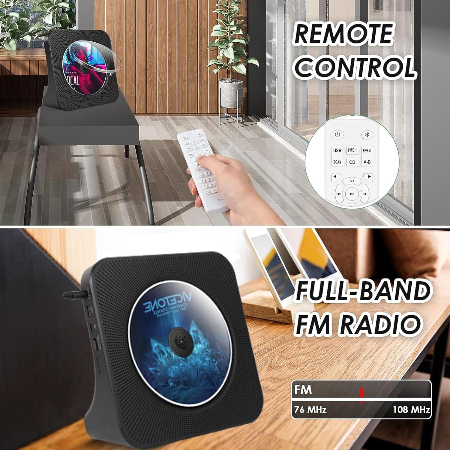 Lettore CD da Scrivania con Trasmettitore Bluetooth - immagine 6