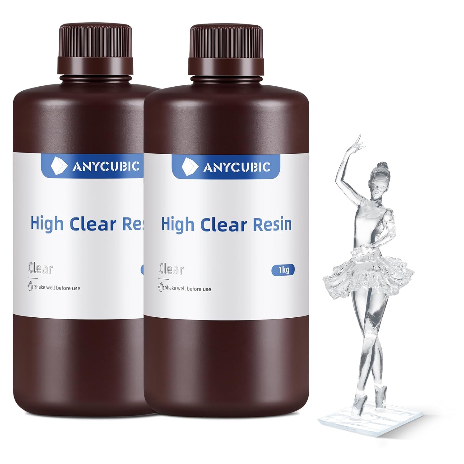 ANYCUBIC Resina Alta Trasparenza per Stampante 3D (2kg) - immagine 1