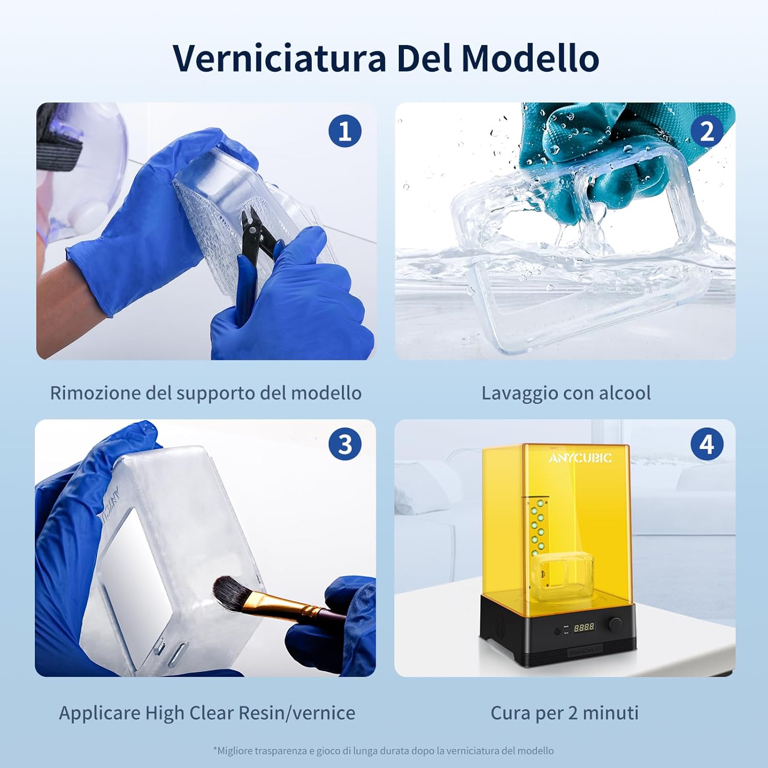 ANYCUBIC Resina Alta Trasparenza per Stampante 3D (2kg) - immagine 4