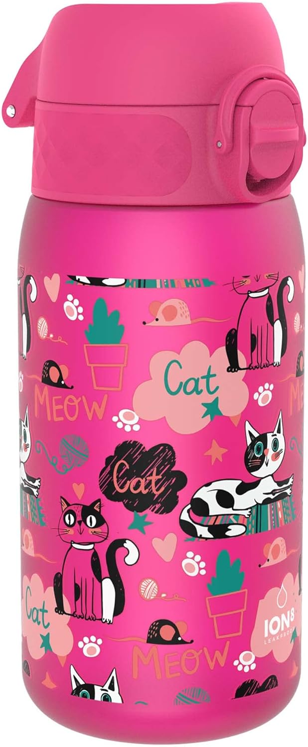 Ion8 Borraccia per Bambini 350ml - Design Gatti - immagine 1