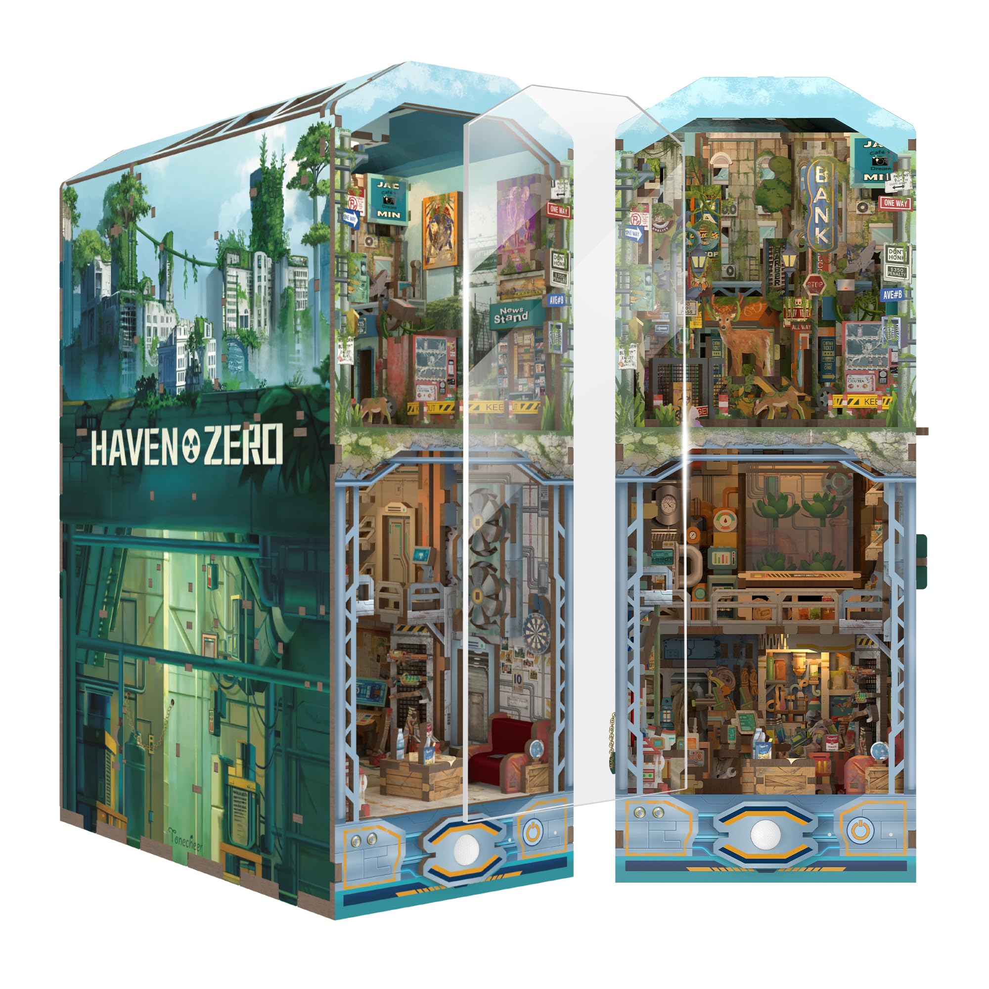 Tonecheer Book Nook Kit Puzzle Legno 3D (Haven Zero)