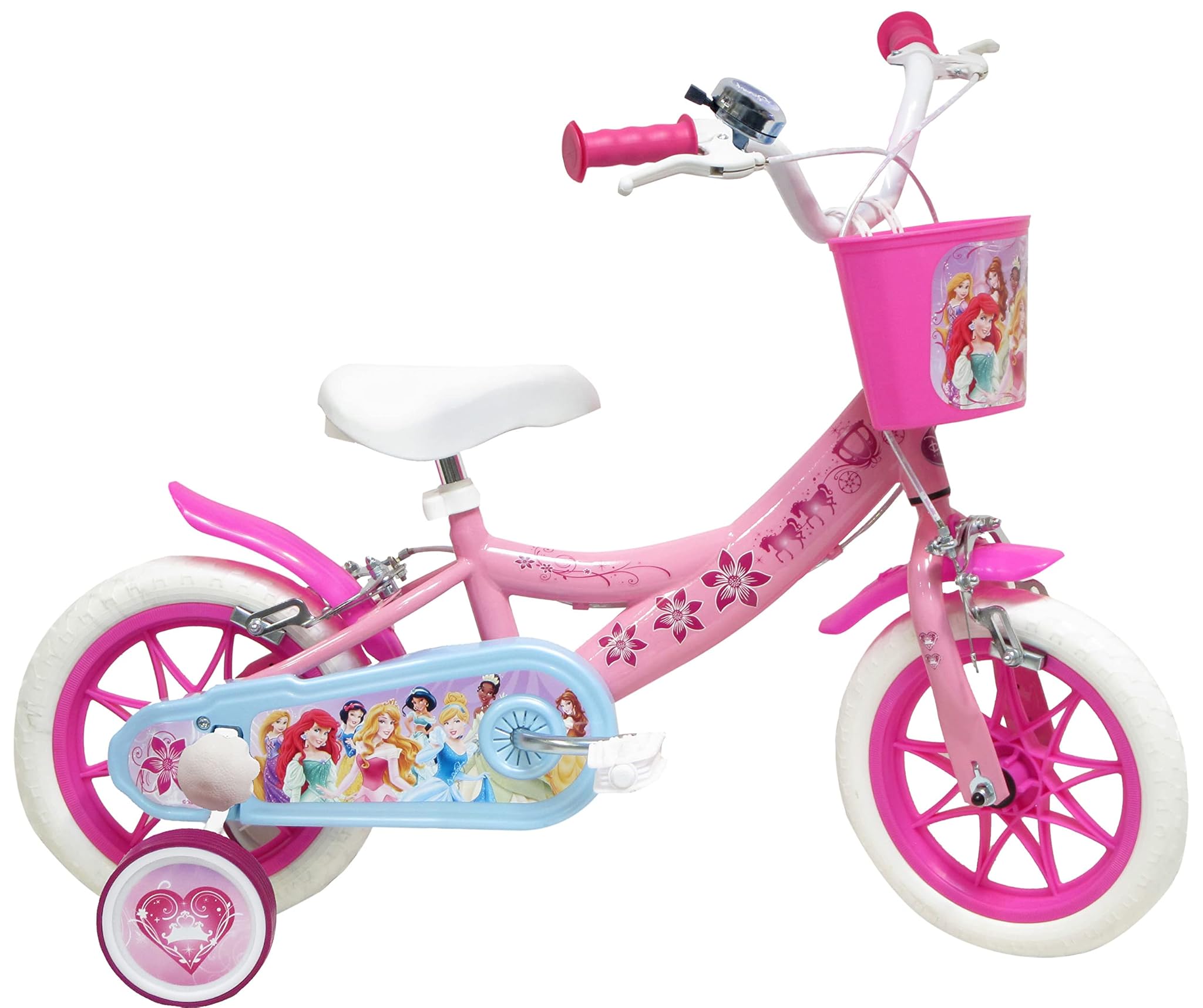 albri Bambina da 12 Pollici, Bicicletta Disney Principesse, Rosa