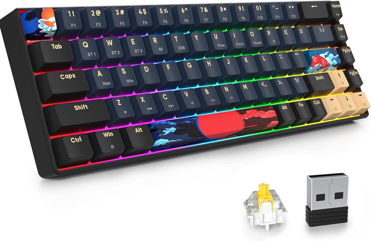 Solidee Tastiera Meccanica RGB Wireless 65% - immagine 1