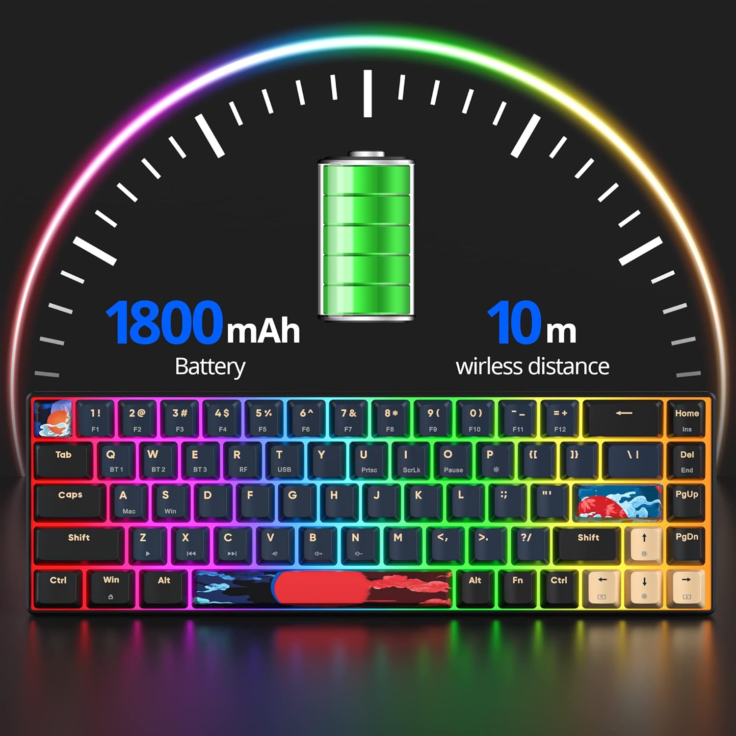 Solidee Tastiera Meccanica RGB Wireless 65% - immagine 6