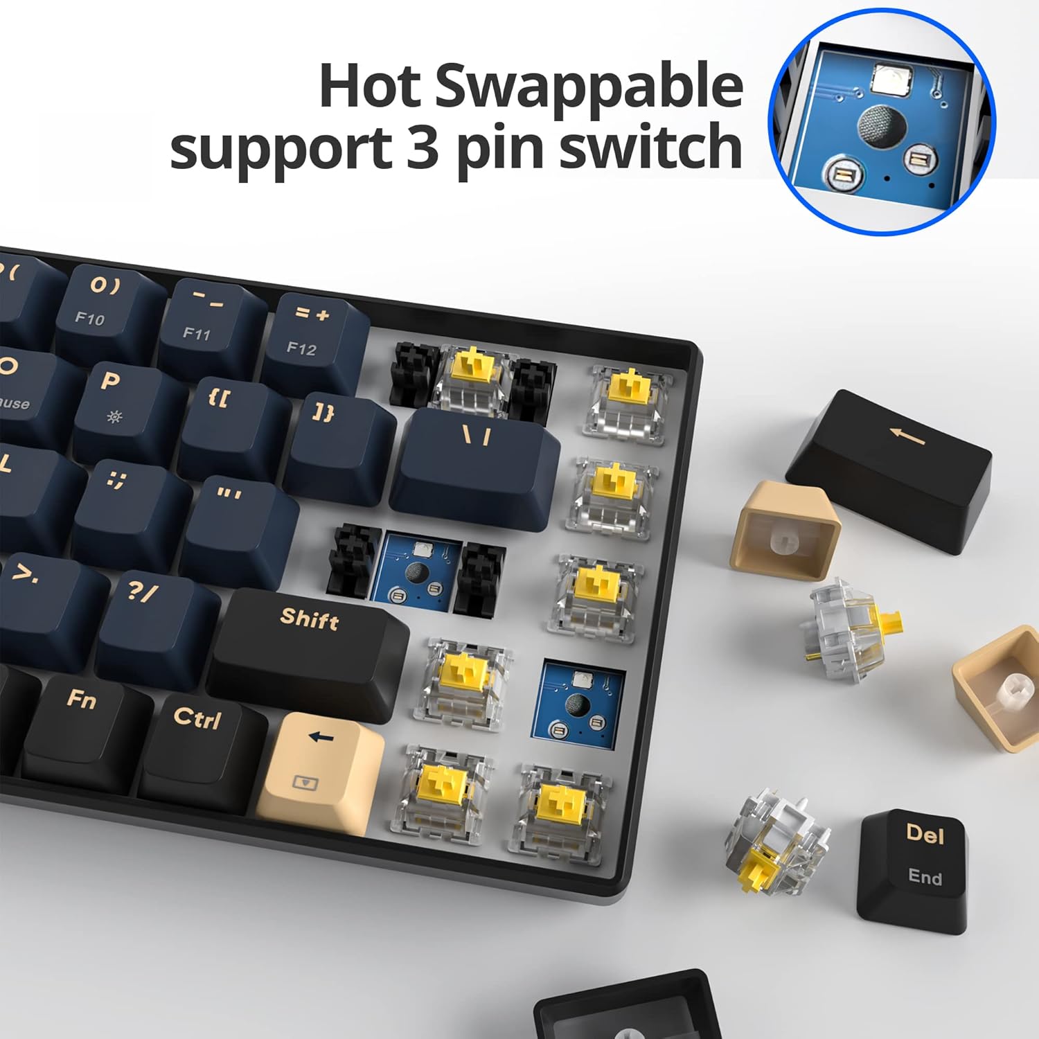 Solidee Tastiera Meccanica RGB Wireless 65% - immagine 7