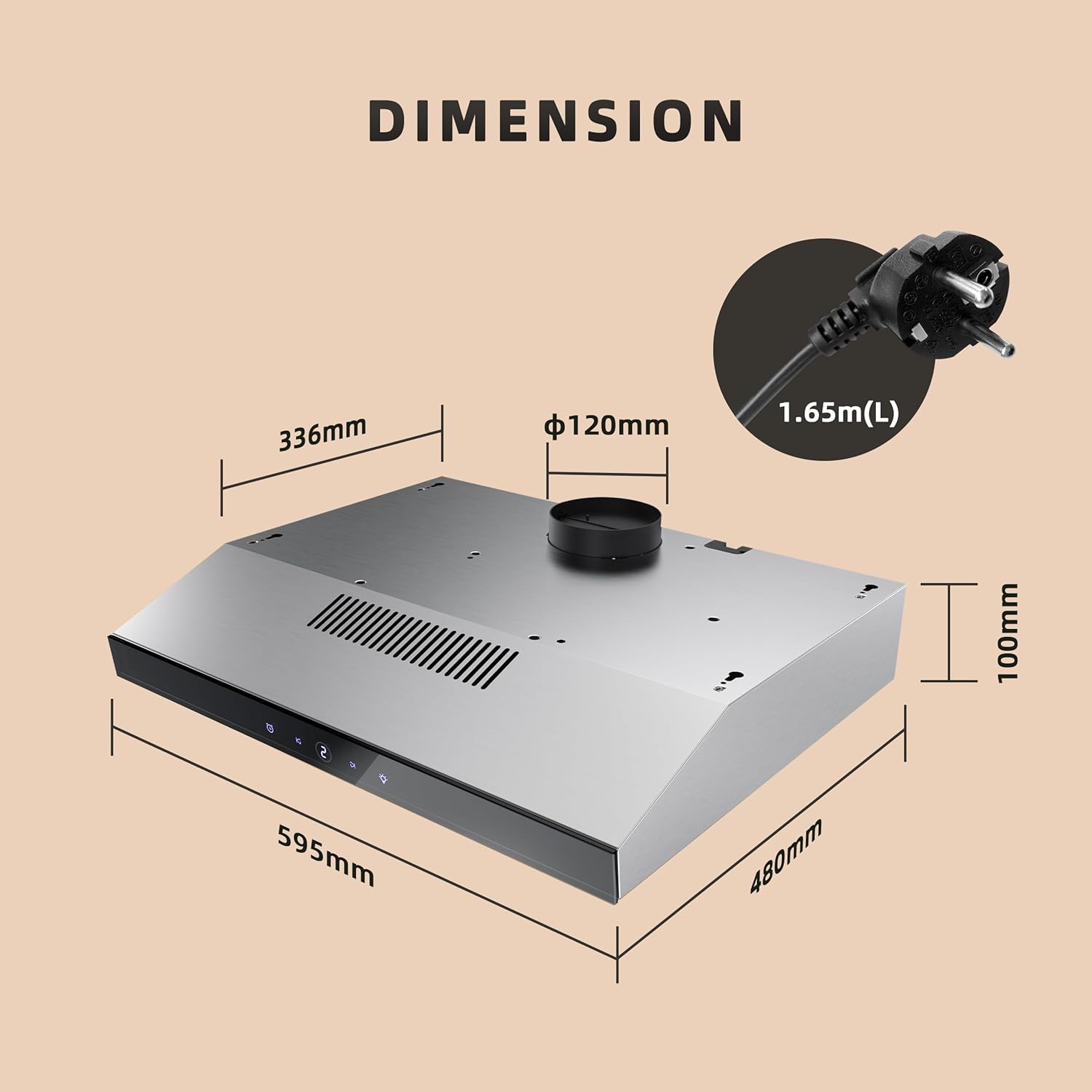 Firegas Cappa Aspirante 60cm Inox - immagine 5