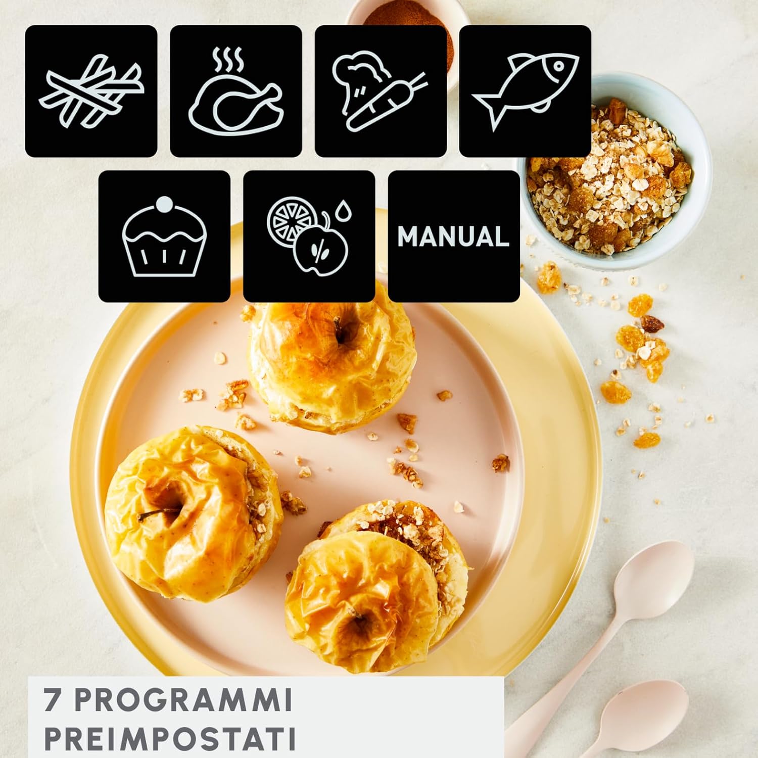 Moulinex Dual Easy Fry - Friggitrice ad Aria Doppio Cestello XL - immagine 4