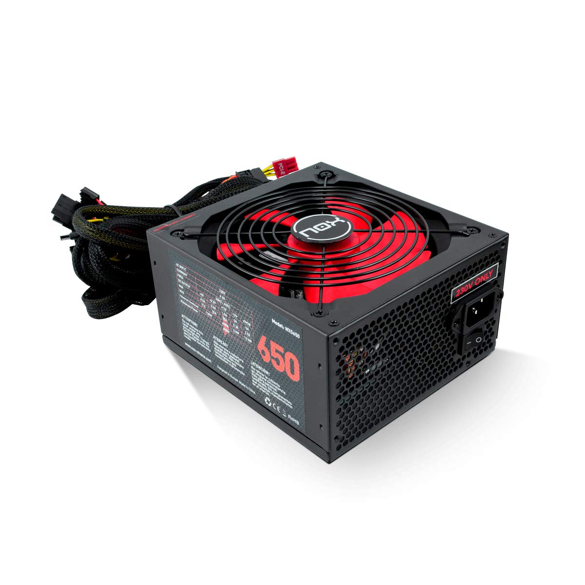 NOX NX 650W - Alimentatore PC 650W, Nero