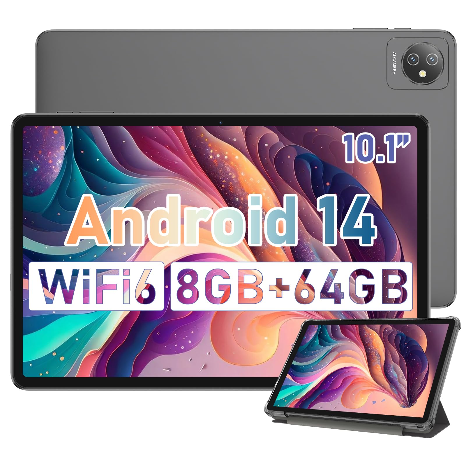 Blackview Tablet 10 Pollici Android 14, 8GB+64GB