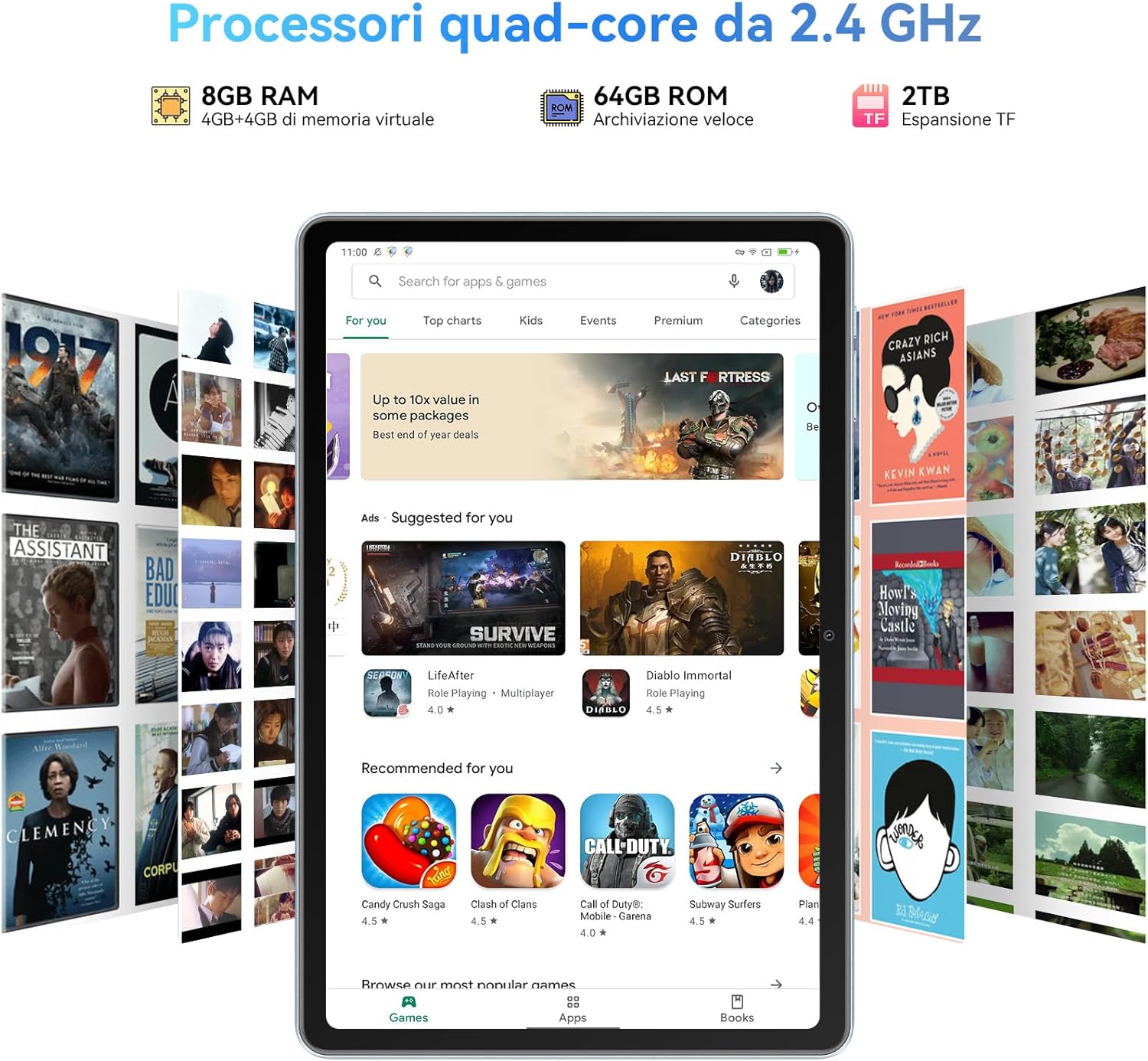 Blackview Tablet 10 Pollici Android 14, 8GB+64GB - immagine 6