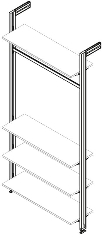 Emuca - Kit Supporti per Ripiani e Barra Appendiabiti - immagine 5