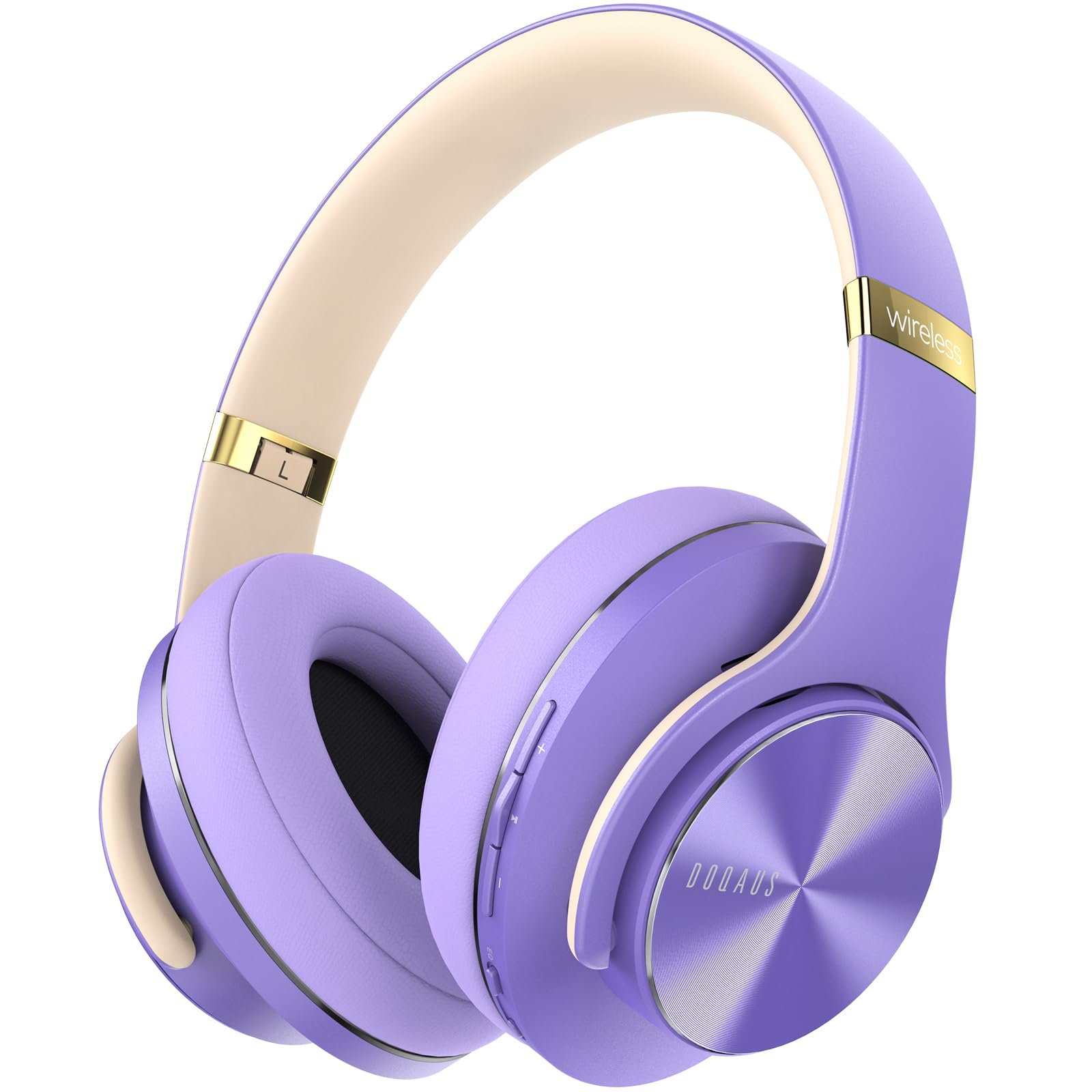 Doqaus Cuffie Bluetooth Wireless Over Ear 90h, Viola