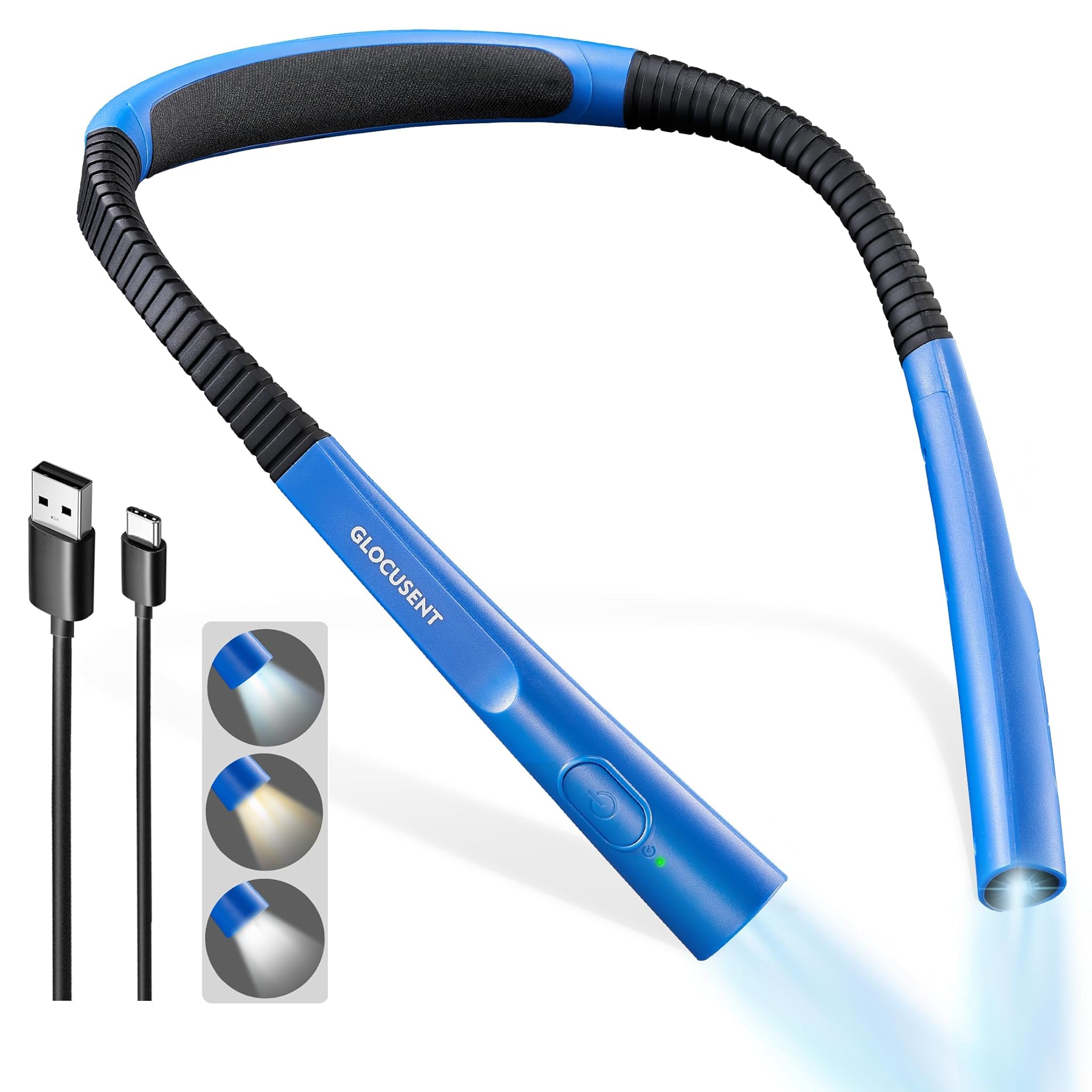 Luce Lettura Collo LED Ricaricabile con Timer 30min