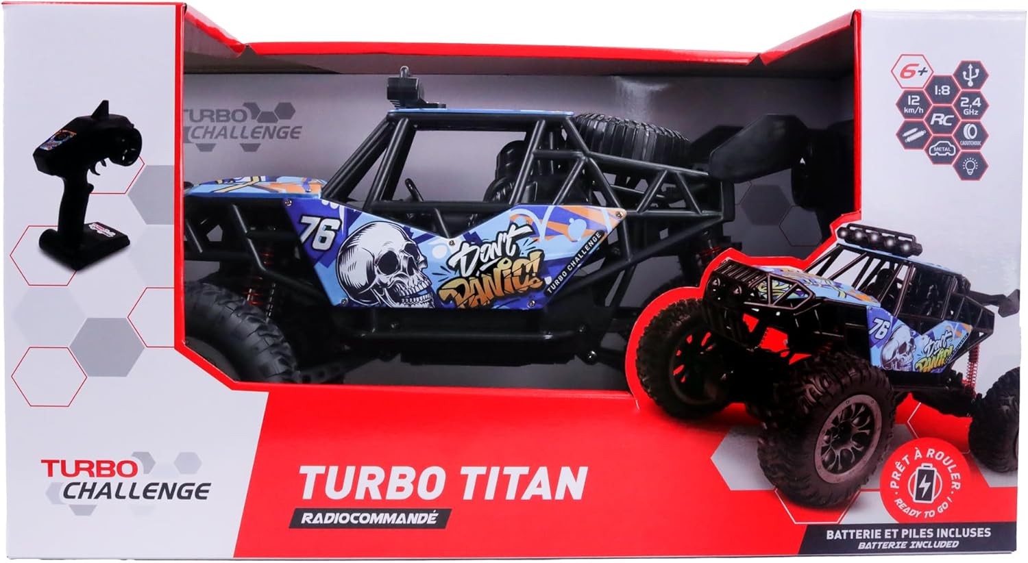 TURBO CHALLENGE Turbo Titan - Auto RC Off Road 1:8, Blu - immagine 6