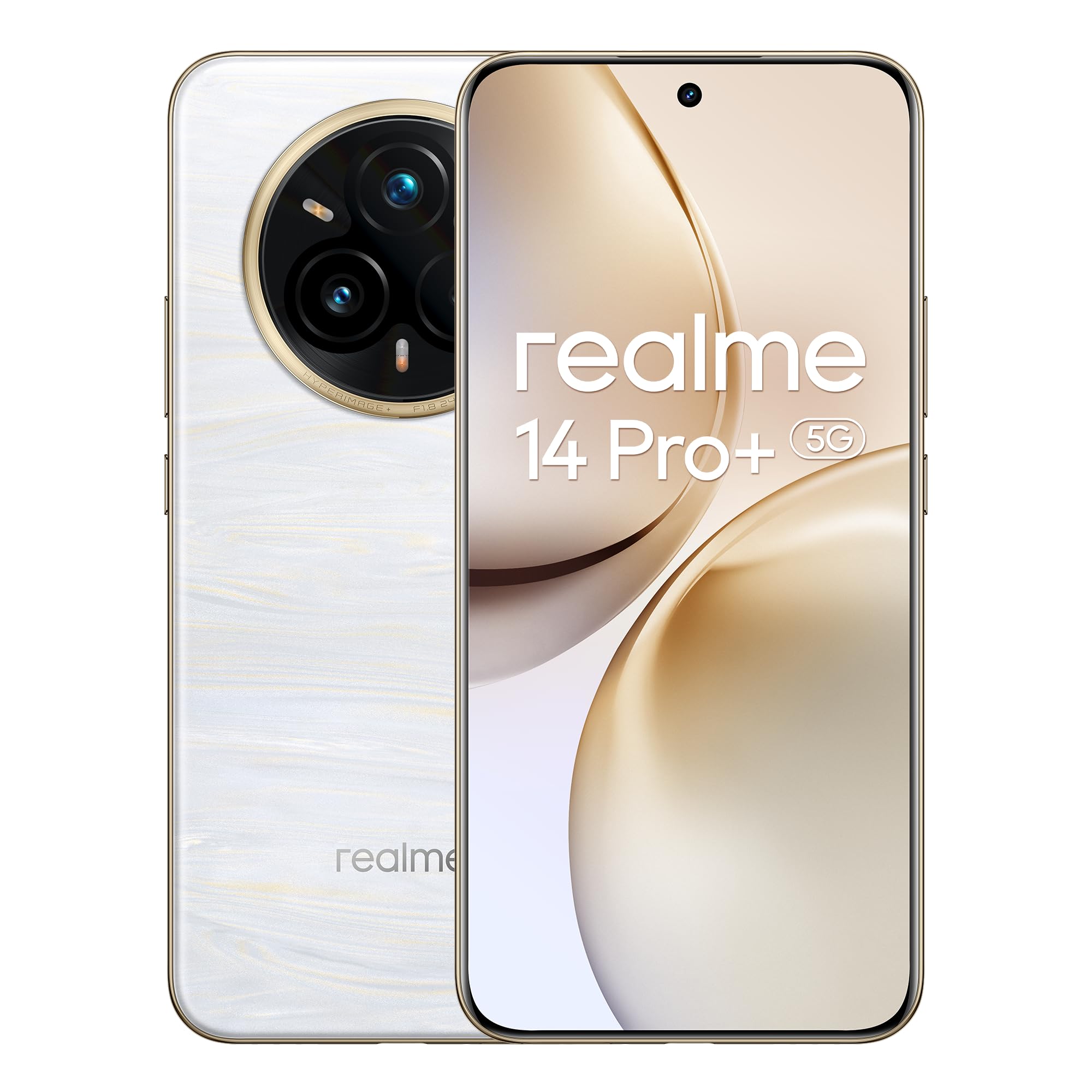 Realme 14 Pro+ 5G Smartphone 8+256GB, Bianco Perla