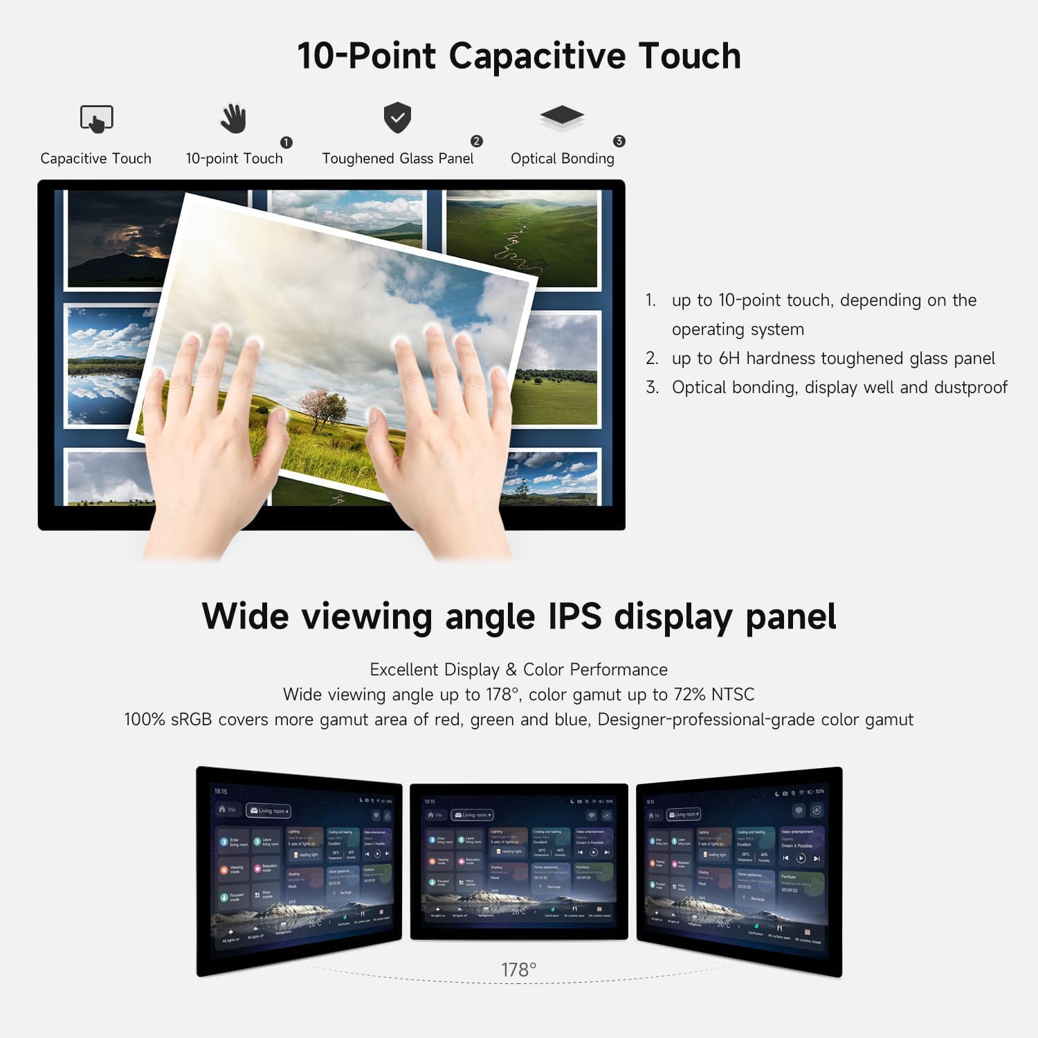 Waveshare 14inch 2K Capacitive Touch IPS Display Panel - immagine 6