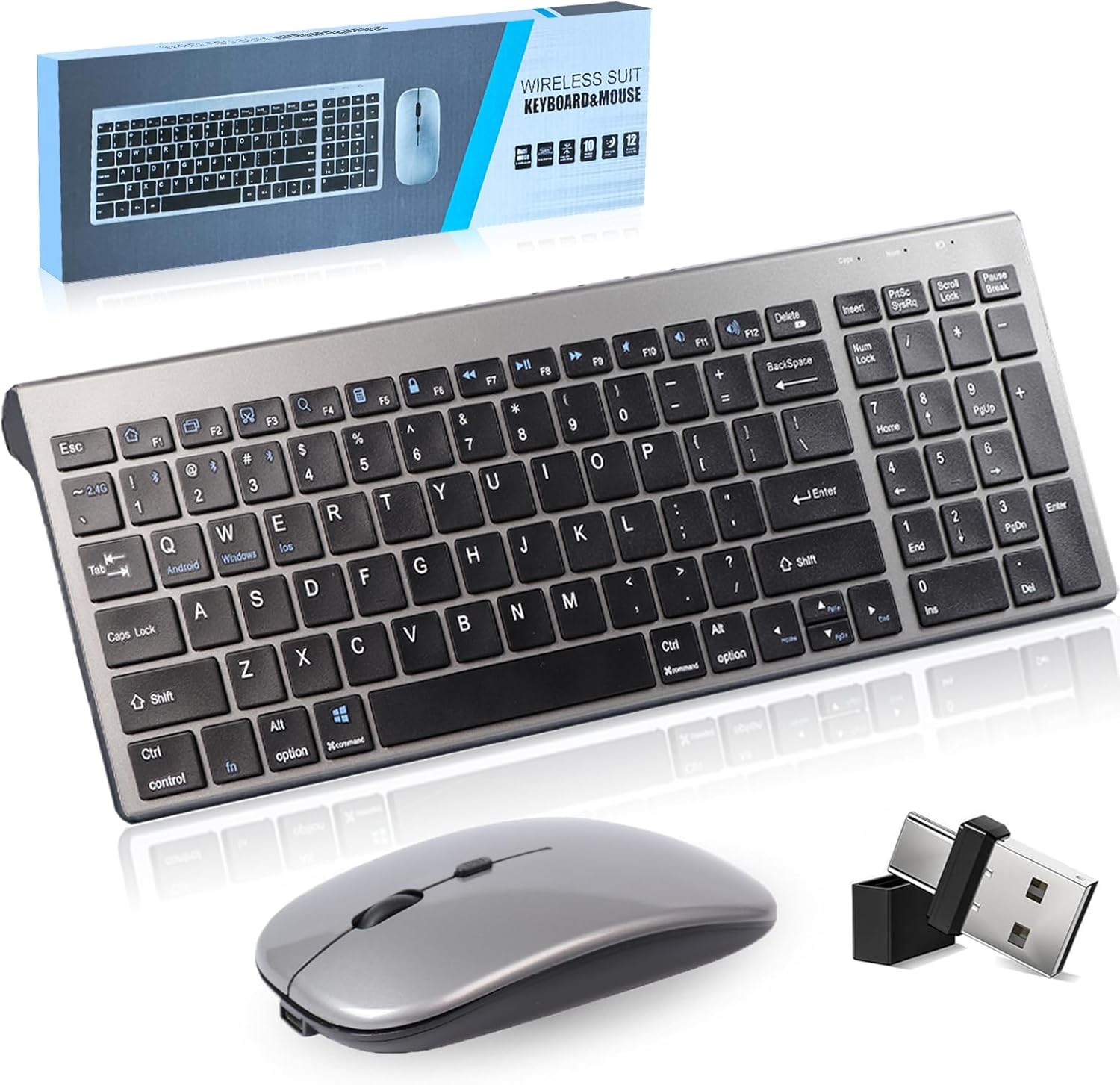 Set Tastiera e Mouse Wireless Ricaricabile - immagine 1