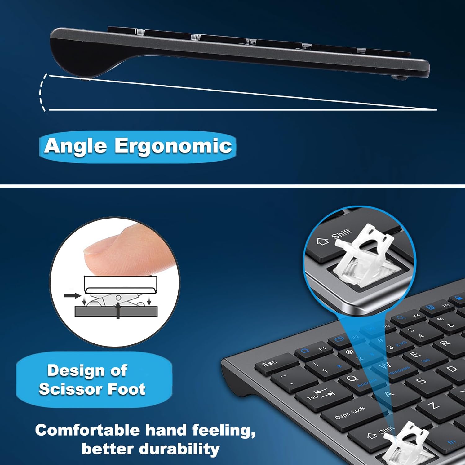 Set Tastiera e Mouse Wireless Ricaricabile - immagine 4