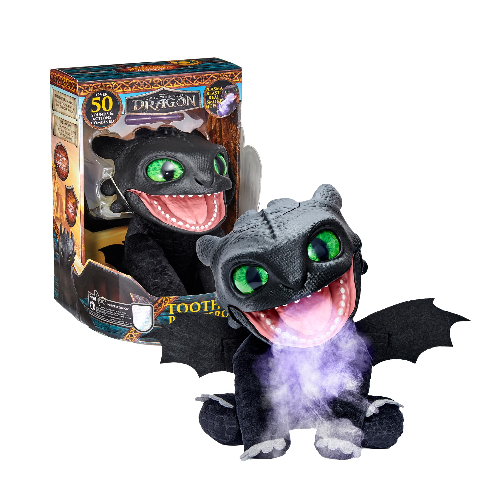 Puppetronic Real FX Toothless - Peluche Elettronico 30cm