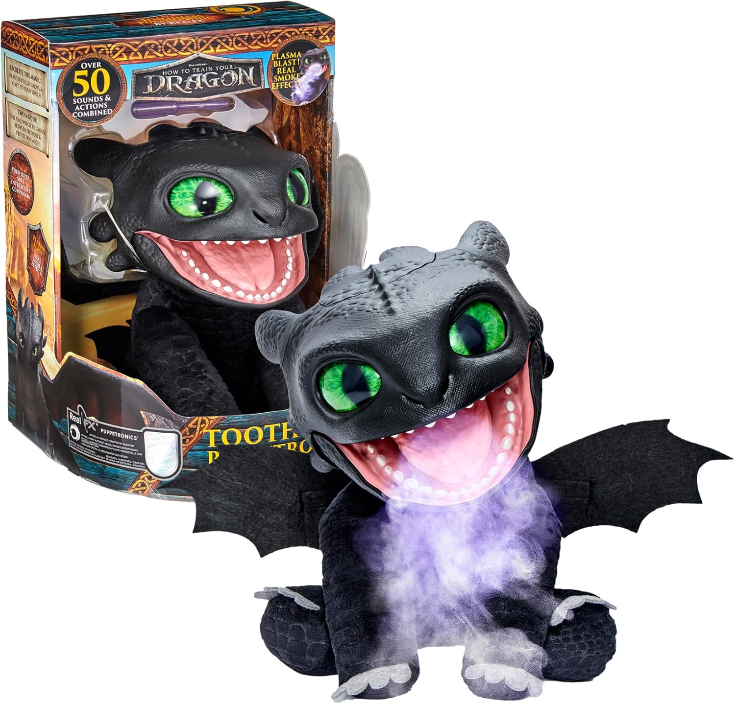 Puppetronic Real FX Toothless - Peluche Elettronico 30cm - immagine 1