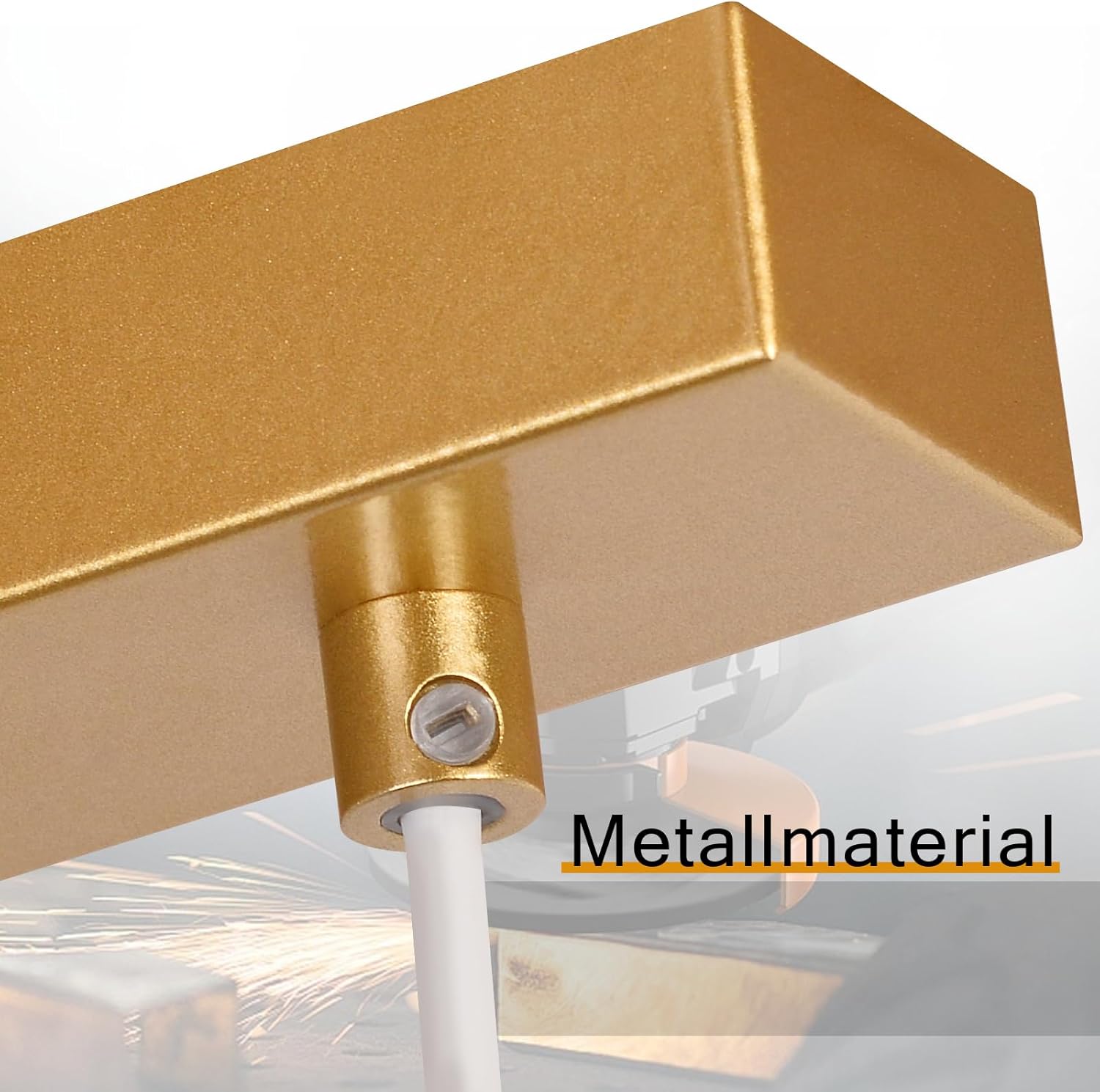 Cbjktx Lampada a Sospensione in Vetro E27 Oro - immagine 7