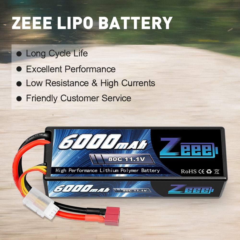 Zeee 3S Lipo Batteria 11.1V 80C 6000mAh Hardcase - immagine 5