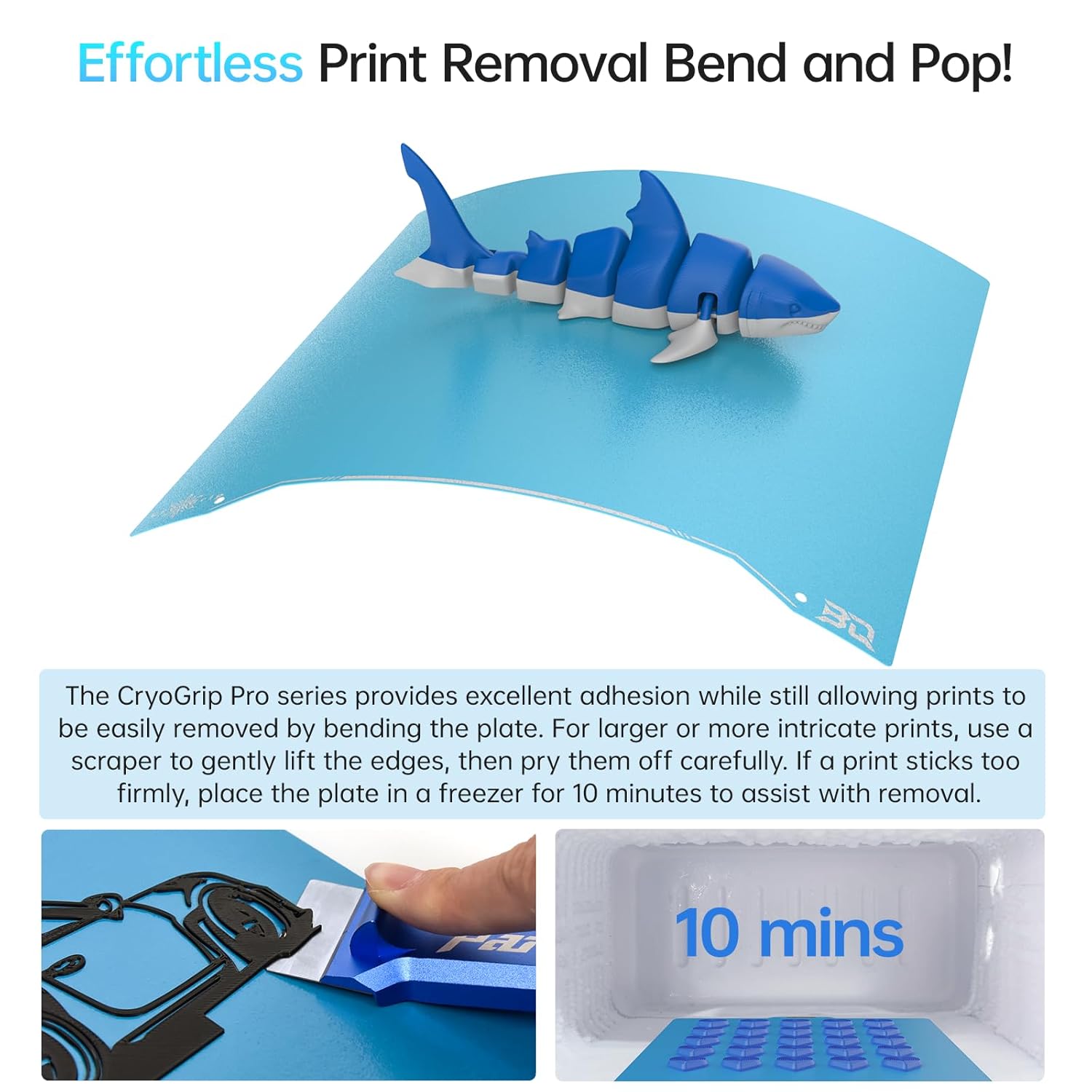 BIQU CryoGrip Pro Frostbite Panda Build Plate 235x235mm - immagine 5