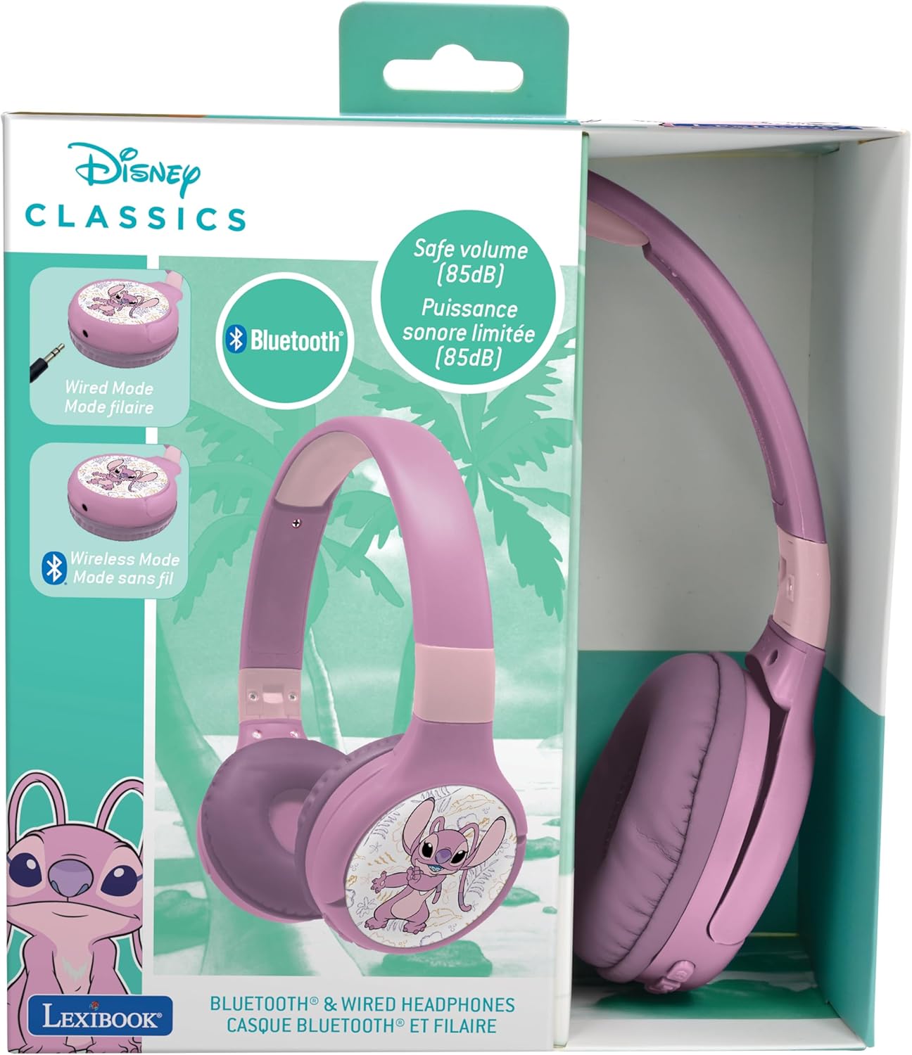 Lexibook Disney Stitch Angel Cuffie Bluetooth e Via Cavo - immagine 5