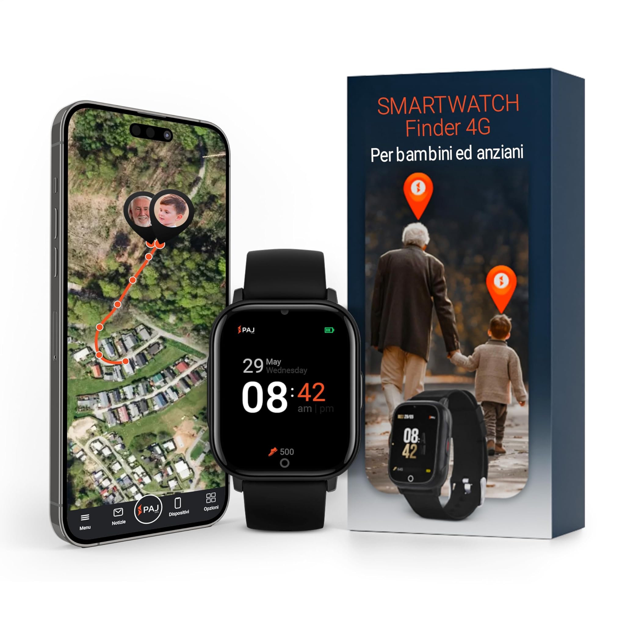 PAJ Smartwatch 4G con GPS per Bambini e Anziani