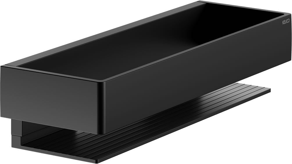 Keuco Cestino Doccia in Metallo, Nero Opaco