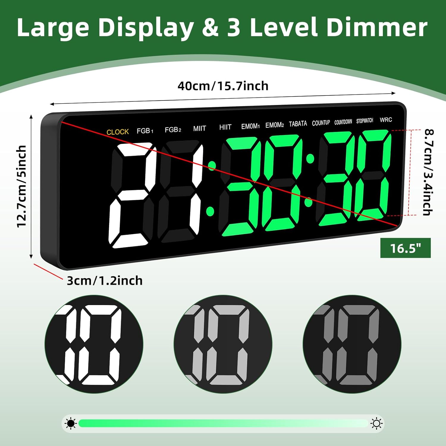 Timer da Palestra 16.5" - Orologio Digitale LED - immagine 5