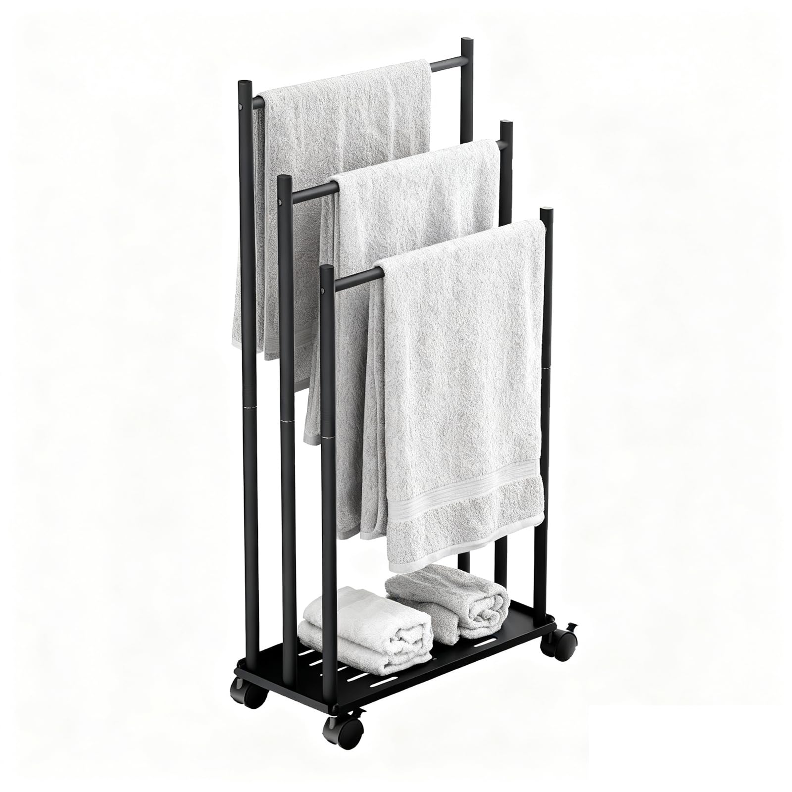 Gaeshow Porta Asciugamani da Terra 3 Livelli, Nero