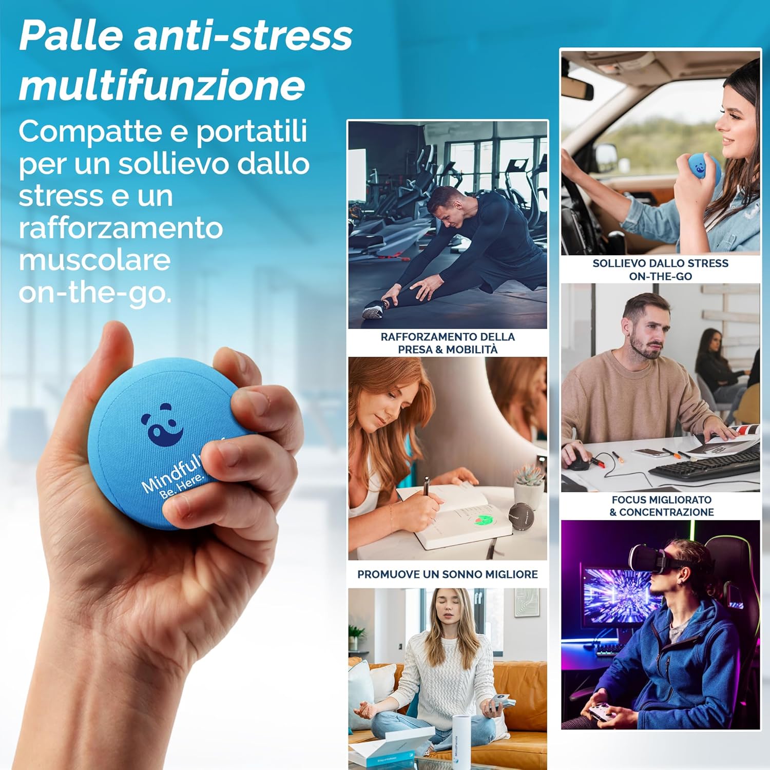 Mindpanda Palline Antistress per Adulti - Tripla Densità - immagine 2