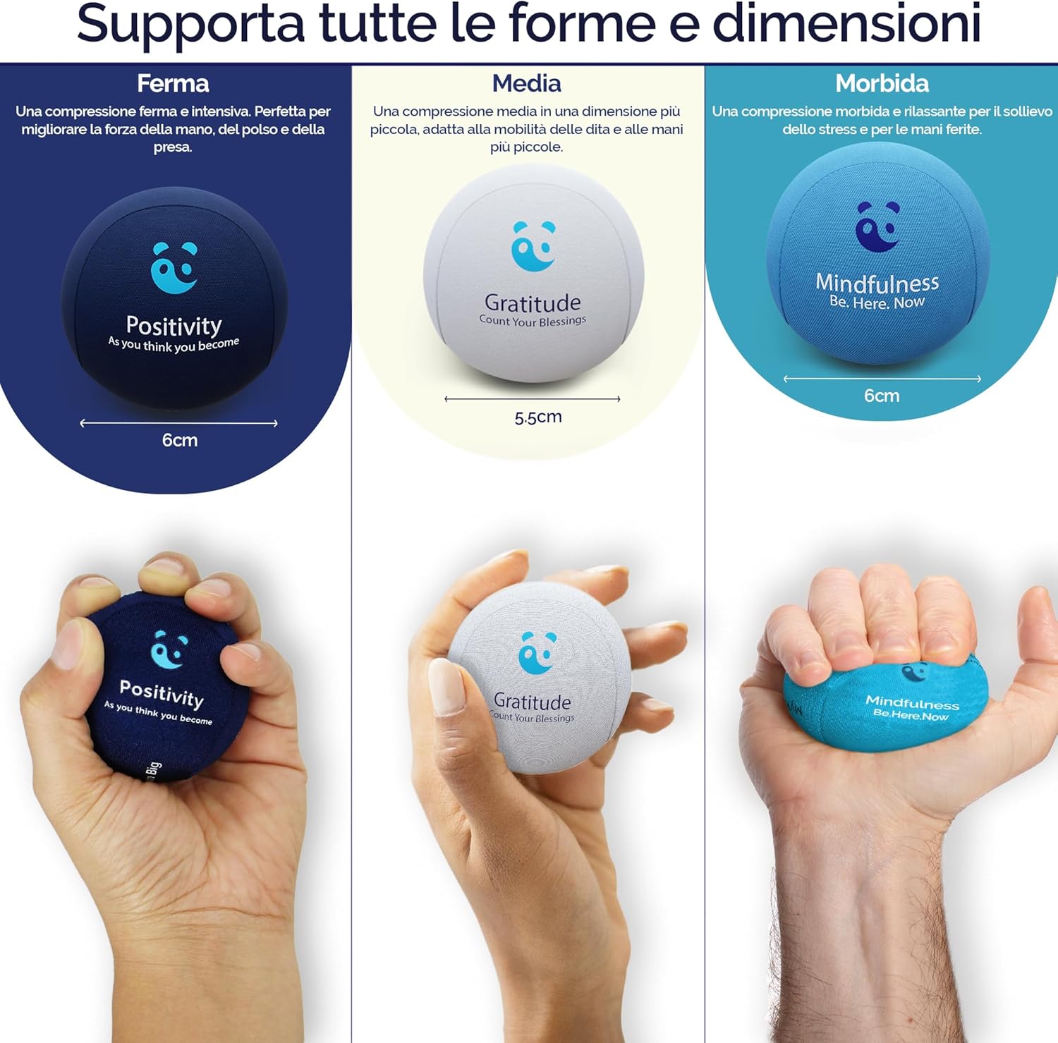 Mindpanda Palline Antistress per Adulti - Tripla Densità - immagine 4