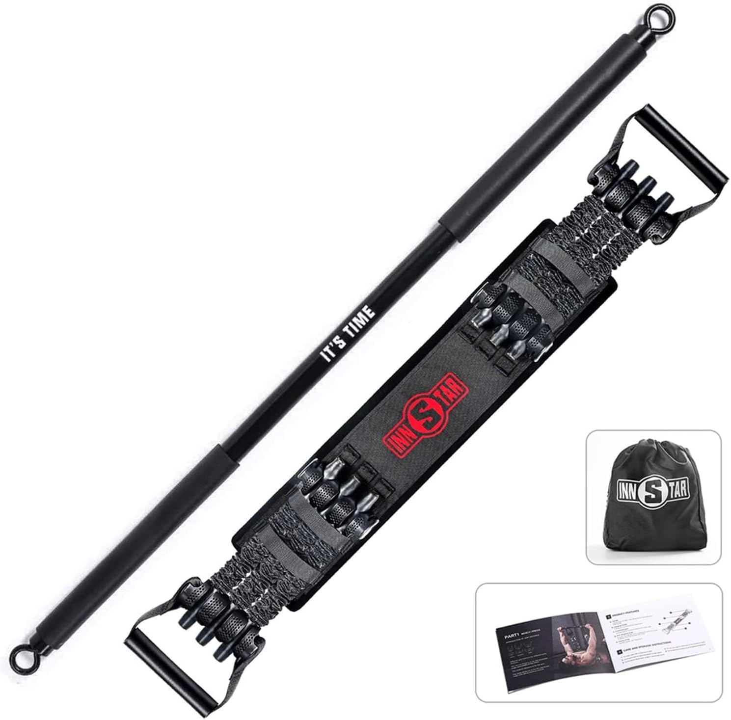 Innstar Banda Resistenza Regolabile con Barra 360kg - immagine 2